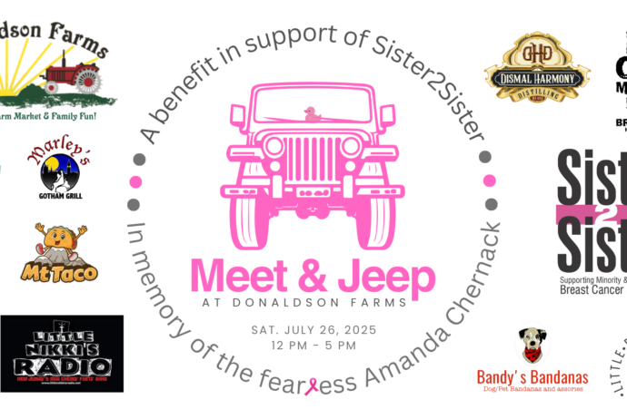Meet & Jeep at Donaldson Farms (Hackettstown, NJ) - A benefit to support Sister2Sister July 26, 2025