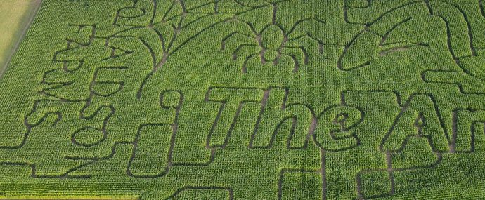 2023 corn maze at Donaldson Farms - supporting the Arc of Warren County