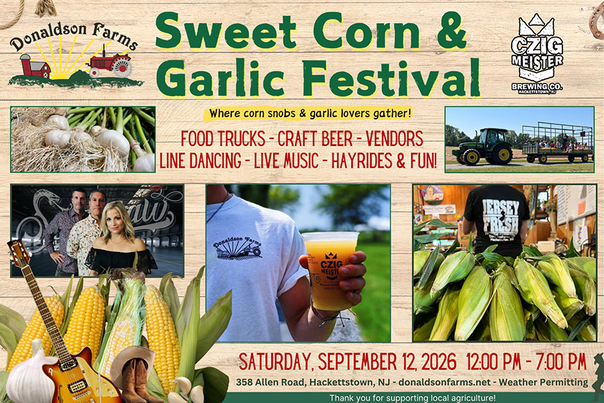 Sweet Corn & Garlic Fest - September 12, 2026 (Hackettstown, NJ)
