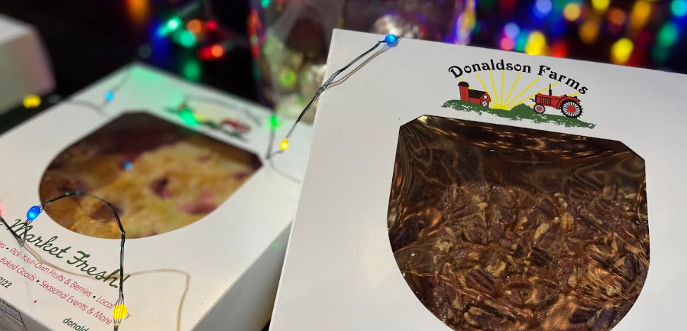 Holiday pies at Donaldson Farms farm market in Hackettstown, NJ